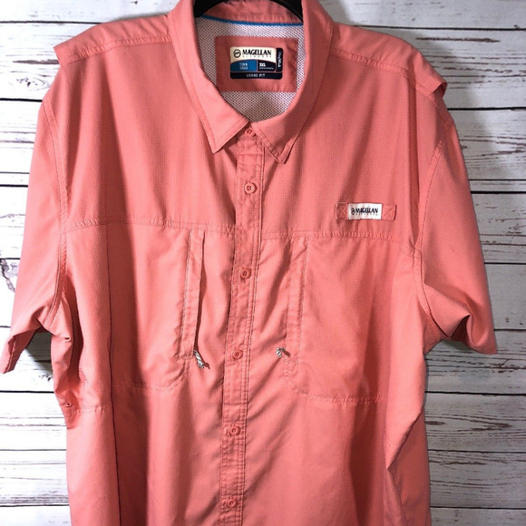 Magellan Outdoors Shirts Magellan Fish Gear Salmon Short Sleeve